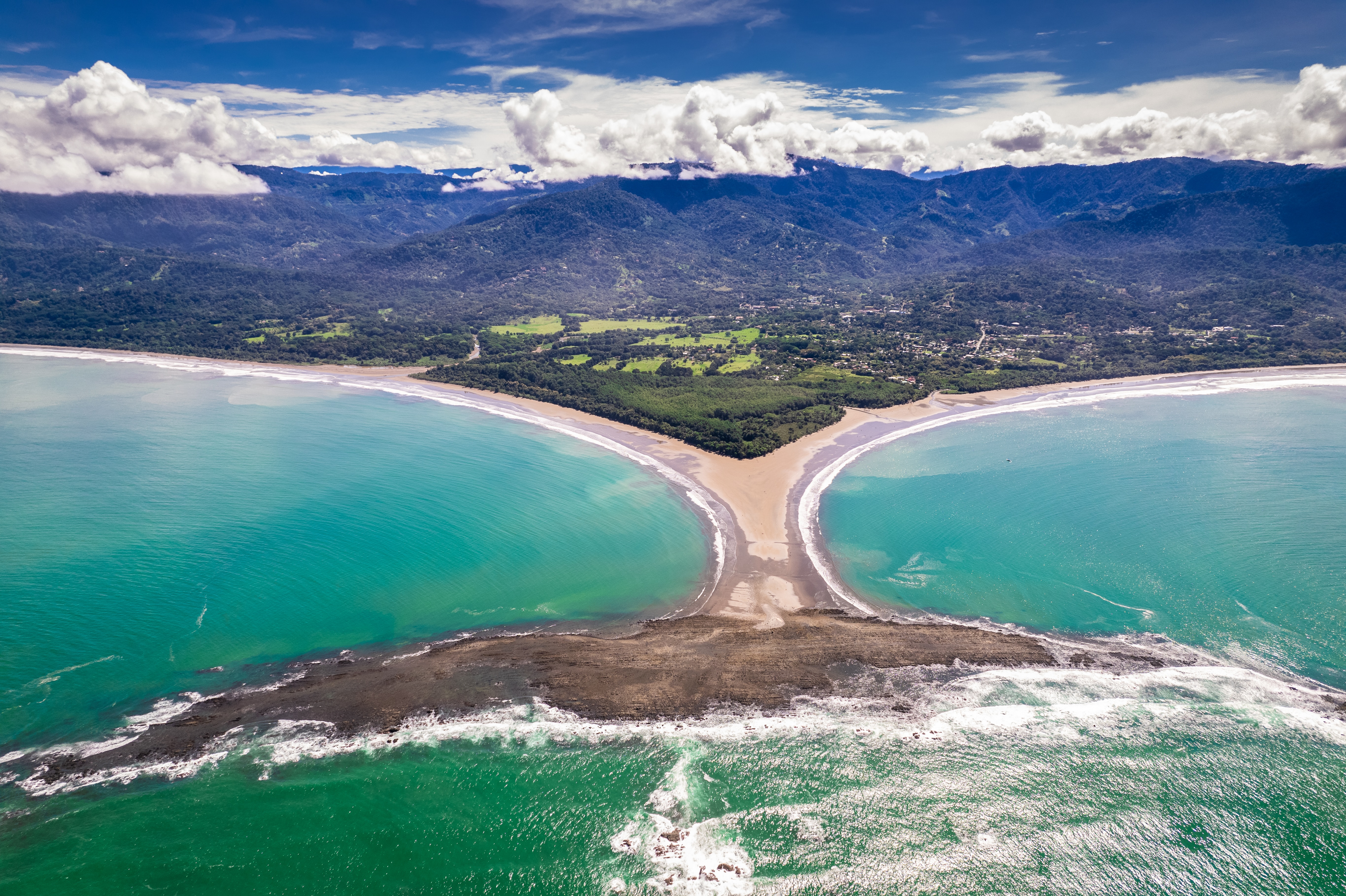 Aerial View of Whale Tail Peninsula, Costa Rica